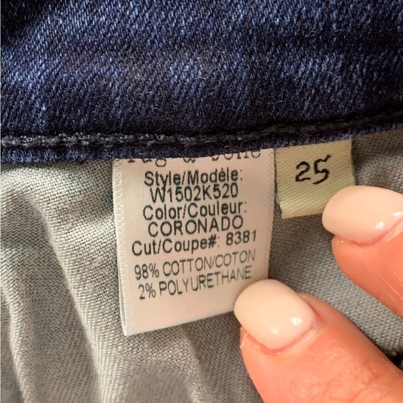 Rag & Bone Skinny Coronado Raw Hem Jeans - Picture 10 of 13